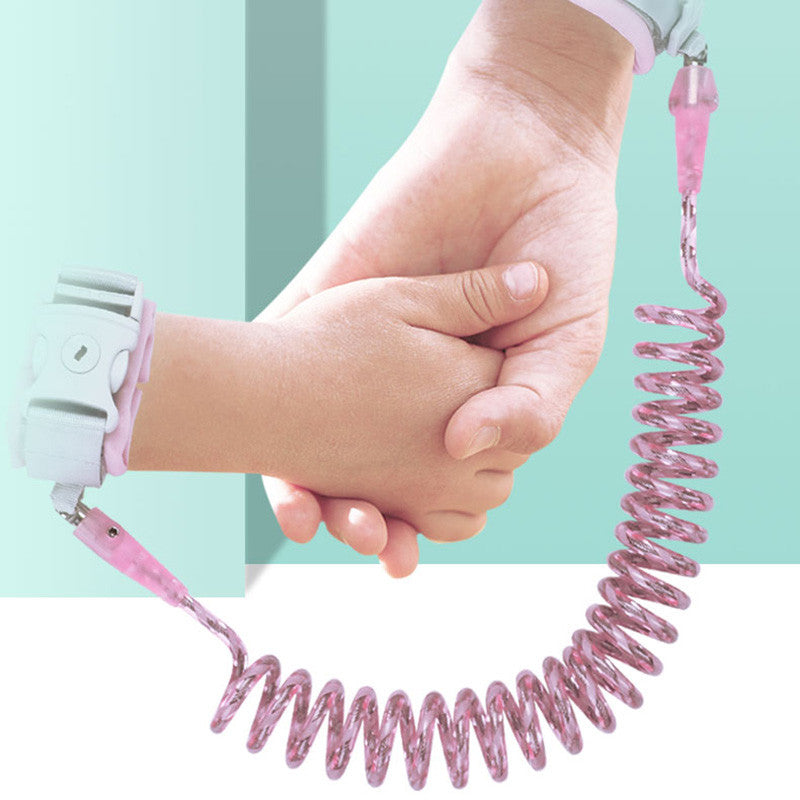 Evokids Spiral Safety Wristband with Steel Core – Pink