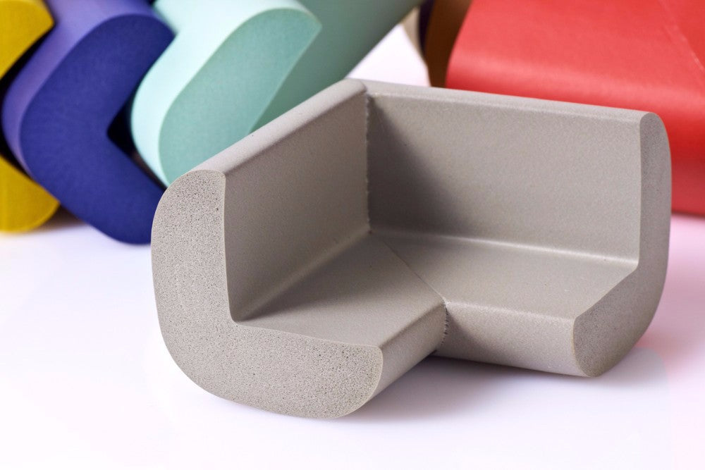 Evokids Jumbo Thick Edge And Corner Protectors For Baby Proofing (20ft Edge + 4 Corners) Gray