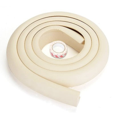 Evokids Jumbo Thick Edge And Corner Protectors For Baby Proofing (20ft Edge + 4 Corners) Cream